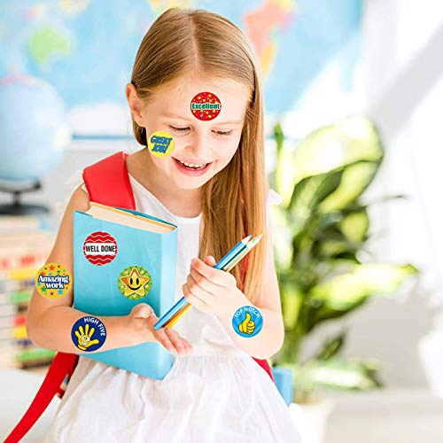 Beloningsstickers voor kinderen,1000 beloningssticker,16 verschillende ontwerpen, 1 inch schoolstickers, leuke stickers… - Image 8