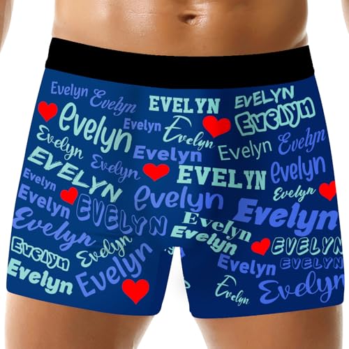 Custom Boxers, Personalized Underwear for Him, Funny Mens Face Boxer Briefs