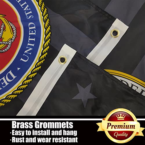 Military All Branches Flag 3X5 Outdoor Double Sided 3 Ply-Vivid Color Clear Pattern Reinforcement Sewing Durable Polyester With 2 Brass Grommets #TOP3
