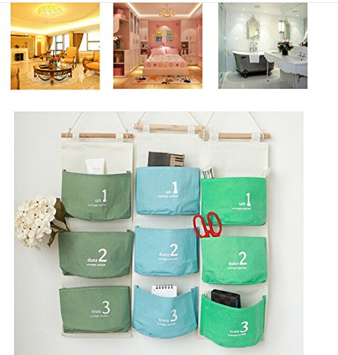 Aufhängen bags-auykoop Kleinteile Aufbewahrung Wand Wandhalter Tasche dreidimensionale Wand Door Hanging Aufbewahrungstasche violett Garten