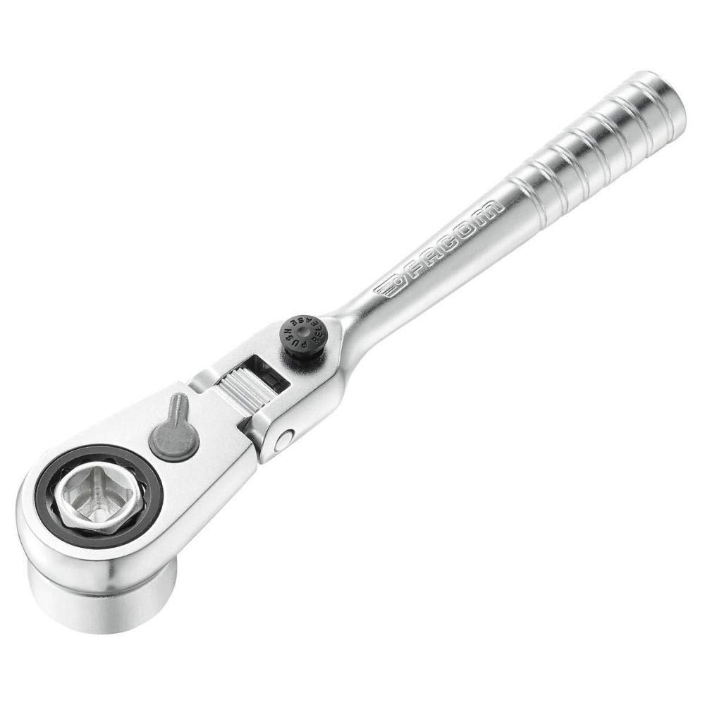 R.180HX Reversible Ratchet 1/4 Inch Swivel Head, Silver - Image 3