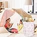 CLOCOR Pink Laundry Basket,Waterproof Nursery Hamper for Baby Girl ,Collapsible Storage Baskets for Girls Bedroom,Kids Toys Storage Bin,Room Decor,Gift Basket（Pink Butterfly