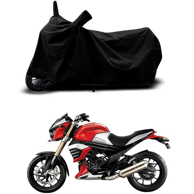 Image of 100% Scratchproof /UV-Rays /Heat Protection /Birds Dropping /Water Resistant /Dust Proof /Waterproof /Full Bike Scooty Two Wheeler Body Cover Compatible for Mojo All Varients[Black]