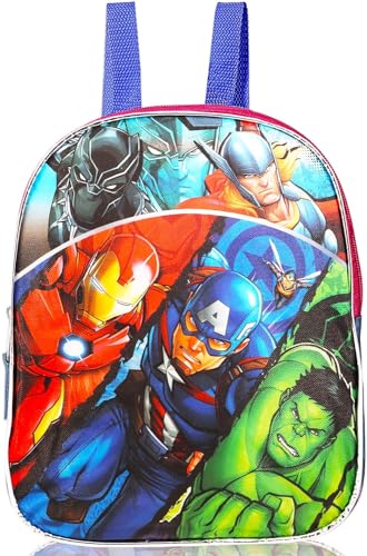 Marvel Avengers Mini Backpack Toddler Set - Bundle with 11" Avengers Backpack for Boys 4-6 Plus Door Hanger Backpack for Kids2