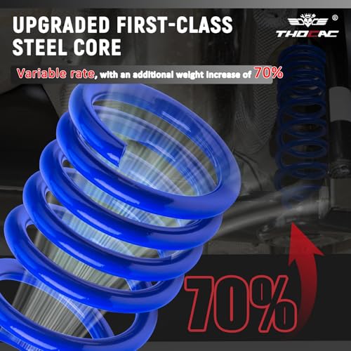 Image of 929-928 Rear Heavy Duty Coil Springs for 2009-2018 Ram 1500 2wd 4wd with 70% Extra Load Capacity (1200 Pounds) with a Subtle Height Adjustment, Blue