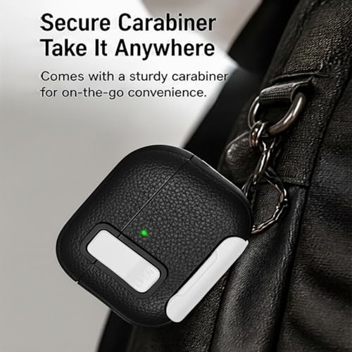 Image of for Leather AirPods Pro 3 Case 2025 | Cute iPod Air Pods Pro 3 Case with Magnetic Lock | with Phone Holder & Keychain | Airpods 3 Pro Cases for Man Women(Model A2700​​ /A2931)(WhiteBlack)