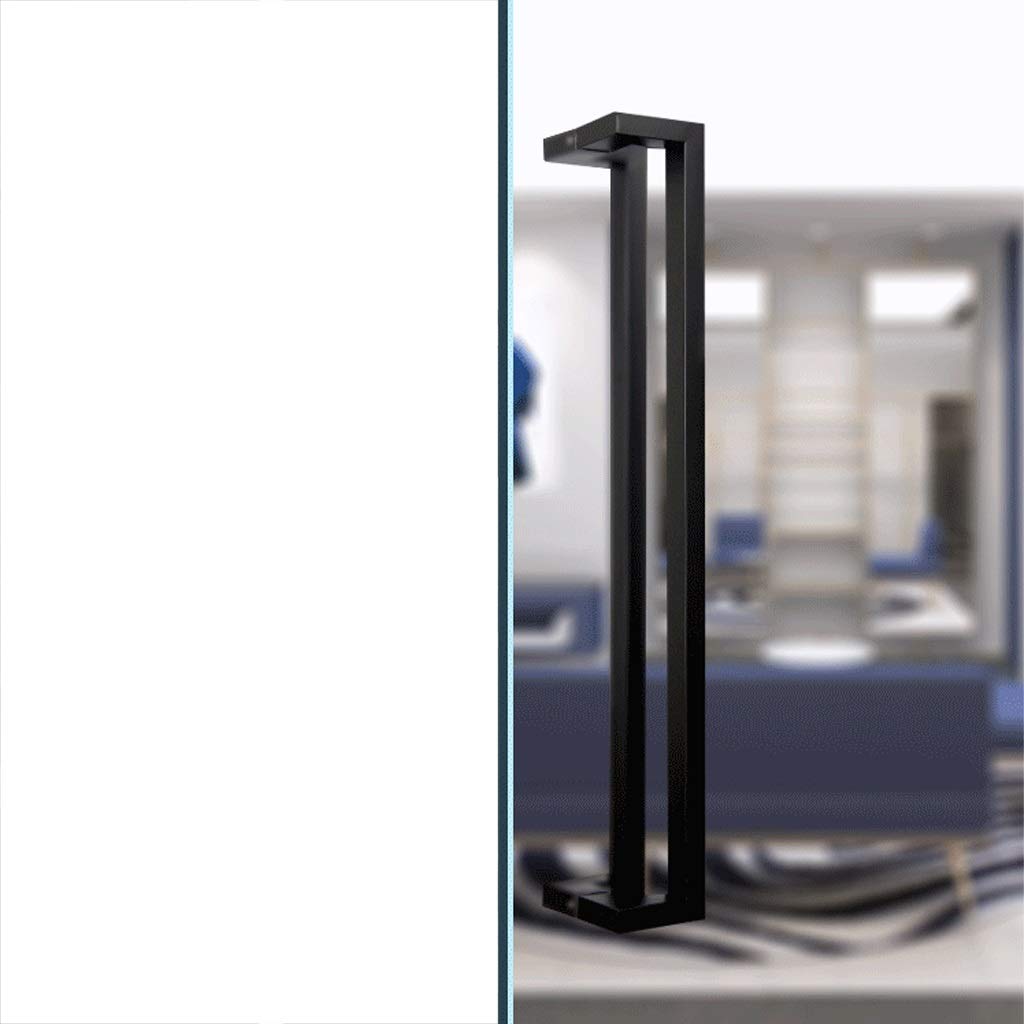 Tirador Puerta Deslizamiento manijas de puertas, la puerta de granero Tirador Juego hardware con tornillos manija interna/externa barra de doble cara trabajo pesado for Patio Cocina Baño Ducha - Negro