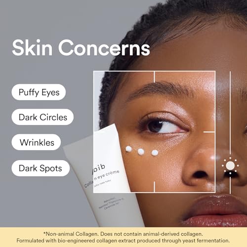 Image of Abib Non-animal Collagen Eye Cream Jericho Rose Tube, 1.01 fl. oz.(30 mL), Anti-Aging Eye Cream with Bakuchiol, Caffeine, Niacinamide for Dark Circles, Puffiness, Wrinkles, Fine Lines, Korean Skincare