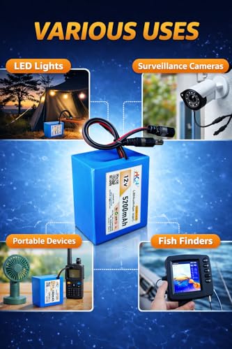 Image of HKN 12V 5200mAh Rechargeable Lithium-ion Battery Pack with DC 5.5mm Male & Female Connector | Built-in BMS | use in Mini ups CCTV, LED Lights, Wi-Fi Router, DIY Projects