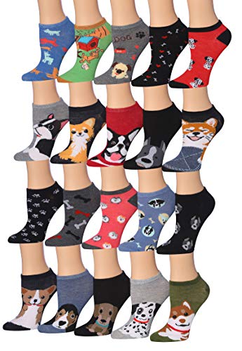 Image of Tipi Toe Women's 20 Pack Colorful Low Cut Socks - Lightweight, Breathable Design for All-Day Comfort Sizes 9-11 /10-13