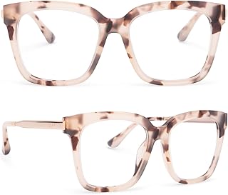 Bella Designer Square Oversized Computer Blue Light Blocking Glasses for Women