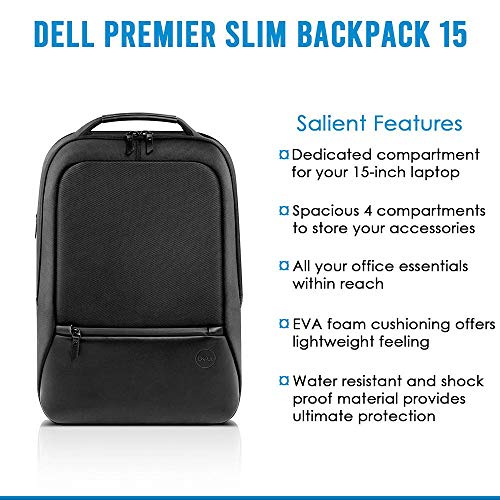 Dell Premier Slim Backpack 15 - PE1520PS - for 15 inch laptops, Black, Taille Unique, Casual2
