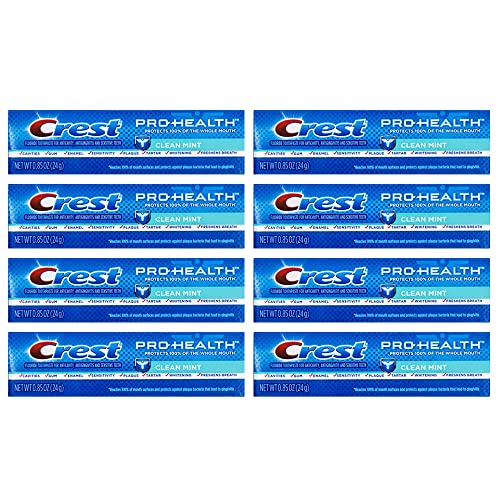 Crest Pro-Health, Clean Mint Toothpaste, Travel Size 0.85 oz (24g) - Pack of 8 - image 1