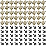 SYUTBOU 100 Stück Blechmutter Schraube Mutter Clip Kit, 50 Schrauben und U-förmige Befestigungsklemmen, Karosserieschrauben Clips Klemmen Verwendet, für die Befestigung Montierten Autoteilen