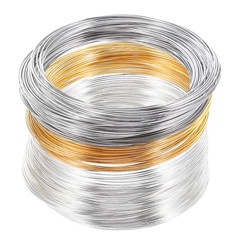 Accesorios de joyería DIY con 3 rollos de alambre metálico flexible para pulseras estables