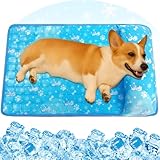 Sazuik ペット ひんやりマット 犬 猫 冷却マット ペット用 クールマット 涼しい 熱中症 熱さ対策 接触冷感 防水 耐噛み 冷感シート 洗える 無害ジュル 猫 中型 大型犬 ウサギ 対応 人間ペット兼用 ひんやりジェルマット 日本語取扱説明書付き (枕付き, S(50*65CM))