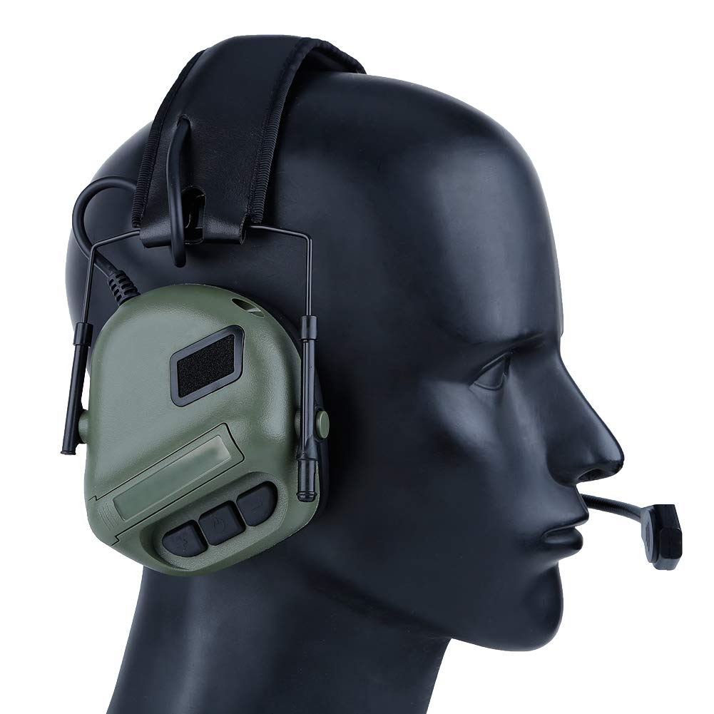 ACEXIER Cuffie tattiche Tiro Militare Cuffie Softair Caccia all'aperto Amplificazione del Suono Protezione dell'Udito Cuffie antirumore