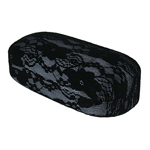 PASTL Sunglasses & Glasses Protective Hard Case Rectangular Lace Black