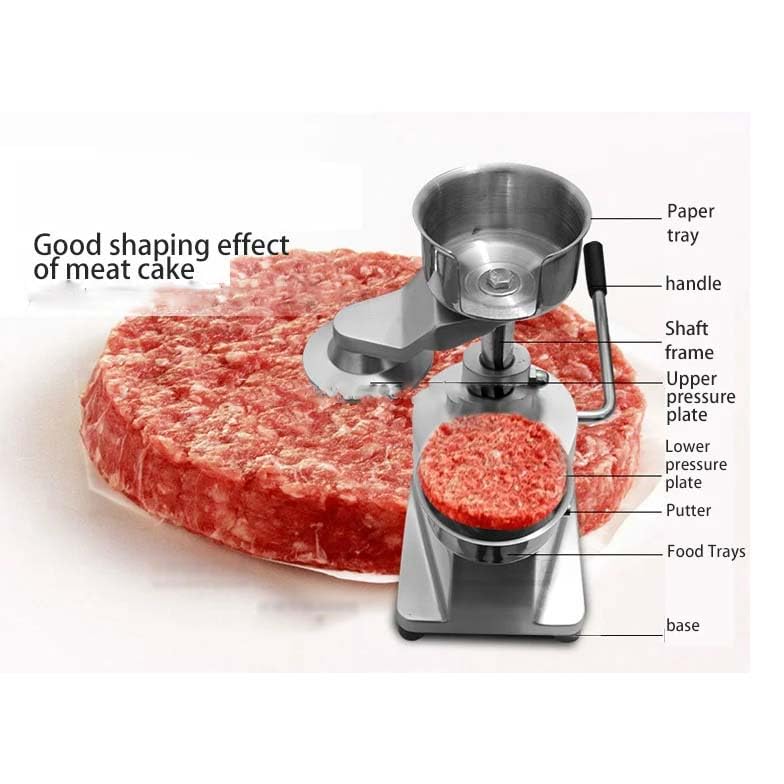 Hamburger Patty Maker - Pressa per hamburger con piastre in acciaio inox e corpo in alluminio per ristoranti e fast food