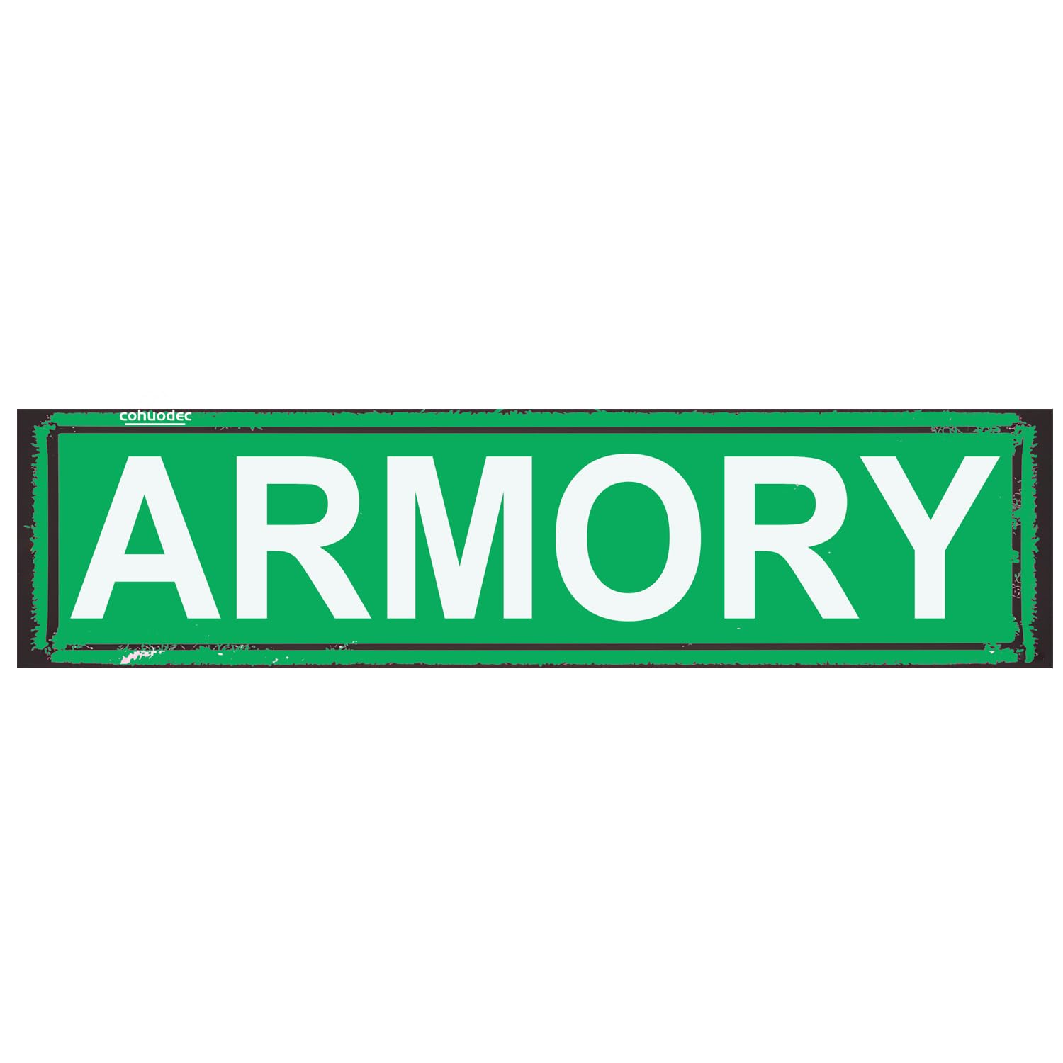 Armory Decor Rustic Street Metal Sign for Home Patio Garden Bar Farm House Garage Wall Decor Green Tin Signs 4x16 Inch