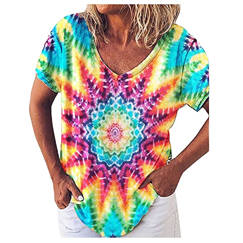 Fulltime Chemisier pour Femme, T-Shirt décontracté à Manches Courtes et col Rond pour Femme