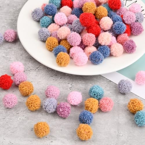 100 Pompon Colorati Per Decorazione Fai Da Te - Morbidi E Divertenti, Diametro 2cm