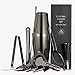 ALOONO 11-Piece Black Boston Cocktail Shaker Set Bartender Kit | Drink Mixer Bar Set | Cocktail Set Bar Accessories: Martini Shaker, Strainer, Jigger, Muddler, Spoon, & More