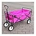 Utility-Pull-Lastwagen zusammenklappbare Faltbare Trolley Wagen, große Kapazität und 4 Räder für Outdoor-Camping-Grill im Garten Einkauf Beach,Pink