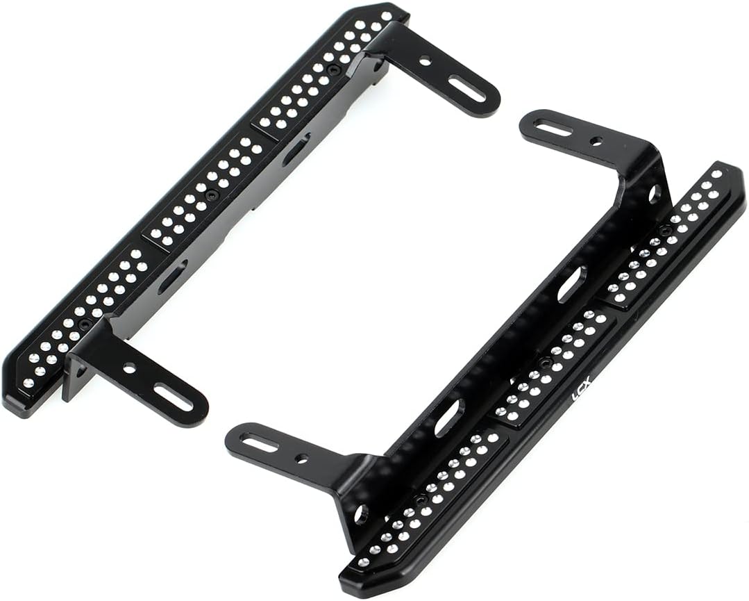 LCX Racing 1/10th RC Crawler Car CNC Machined Aluminum Alloy Rail Steel Side Step Running Board Rock Slider for TRX4 TRX-4, Upgrades Parts Accessories