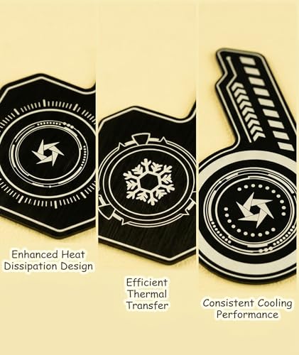 Image of 2-3PCS Cooling Pad, Cooling Pad for Mobile, Mobile Cooler, Phone Cooler for Extended Gaming Sessions, Phone Cooler for Heavy Smartphone Usage (3pcs(Black) B)