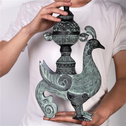 Quemador de incienso Phoenix de bronce antiguo, el regalo perfecto para relajación 6