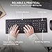 CHERRY Stream Desktop, Wireless Keyboard & Mouse Combo, 2.4 GHz Connection, Quiet Keys, Slim Design, Comfortable Writing, Battery-Powered, QWERTY, Black