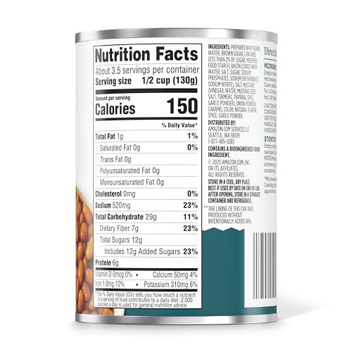 Image of Amazon Grocery, Original Baked Beans, Seasoned with Bacon & Brown Sugar, 15 Oz