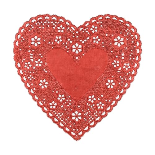  Hygloss Products Heart Paper Doilies – 4 Inch White