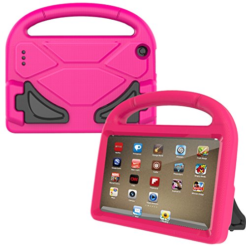 Fire 7 2015 Case,Tinkle ONE Kids Case Shockproof Light Weight Drop Protection Children EVA Case Cover for Amazon Fire 7 Tablet (7 inch Display 5th Generation,2015 Release Only) (Pink )