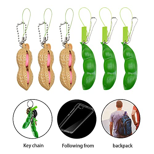 CYJZHEU 6 Pezzi Fidget Toys Squeeze-a-Bean