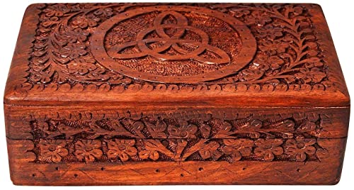 Ajuny Handmade Antique Wooden Jewelry Box | Hand carved Multipurpose Keepsake Rosewood Storage Ladies Retro Travel Mini Organizer | Vintage Decorative Chest Trinket Holder Gift - Cosy Home Interiors Ajuny Handmade Antique Wooden Jewelry Box | Hand carved Multipurpose Keepsake Rosewood Storage Ladies Retro Travel Mini Organizer | Vintage Decorative Chest Trinket Holder Gift - Image 9