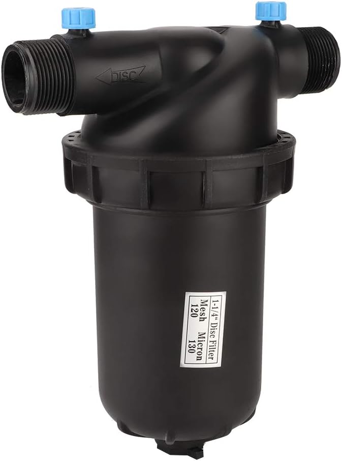 Screen Irrigation Filter, G1-1/4 Male Thread Disc Filter 120 Mesh, for Gardening Agriculture Filter Drip Irrigation Pump