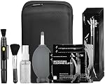 Movo Deluxe Essentials DSLR Camera Cleaning Kit with 10 APS-C Cleaning Swabs, Sensor Cleaning Fluid, Rocket Air Blower, Lens Pen, Soft Brush, 2X Small and 2X Large Microfiber Cloths and Carrying Case