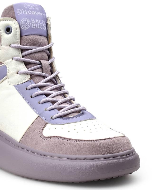 Image of Bacca Bucci x Discovery Noir Women's High-Top Sneakers - Premium Suede & PU Urban Adventure Shoes