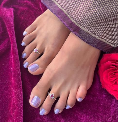Image of ROOVI 925 Sterling Silver BIS Hallmarked Toe Ring I Gifts for Girlfriend, Gifts for Women & Girls| With Certificate of Authenticity and 925 Stamp