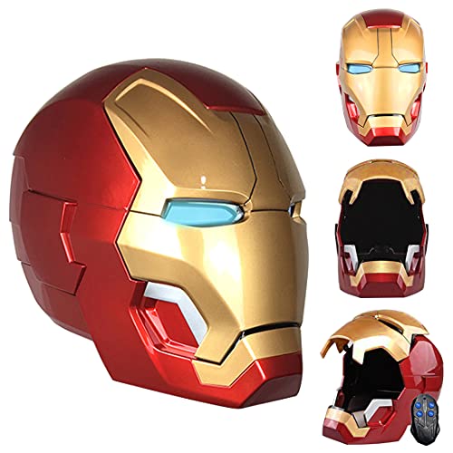 Electronic Iron-man Helmet Mark42 Wearable Helmet LED Light Up Iron-man mask Iron-man Super Hero Model 1:1 Helmet Cosplay Props Replica Christmas, Halloween(Remote Control)