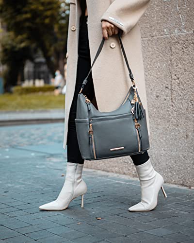 MKF Collection Shoulder Bag for Women, Vegan Leather Crossbody, Hobo Fashion Handbag Messenger Purse4