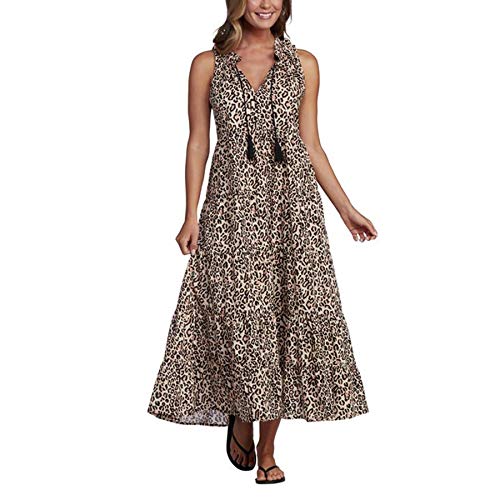 Mud Pie Women s Eason Maxi Dress, Leopard, Large