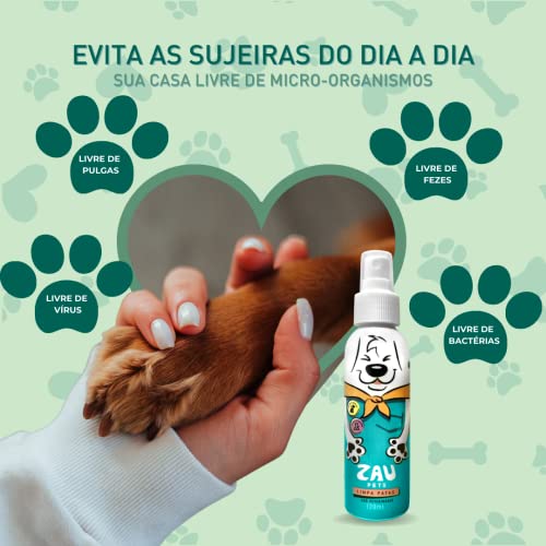Limpa Patas para Cachorro e Gato - Limpador de Patinhas - Spray 120 ml - Zau Pets
