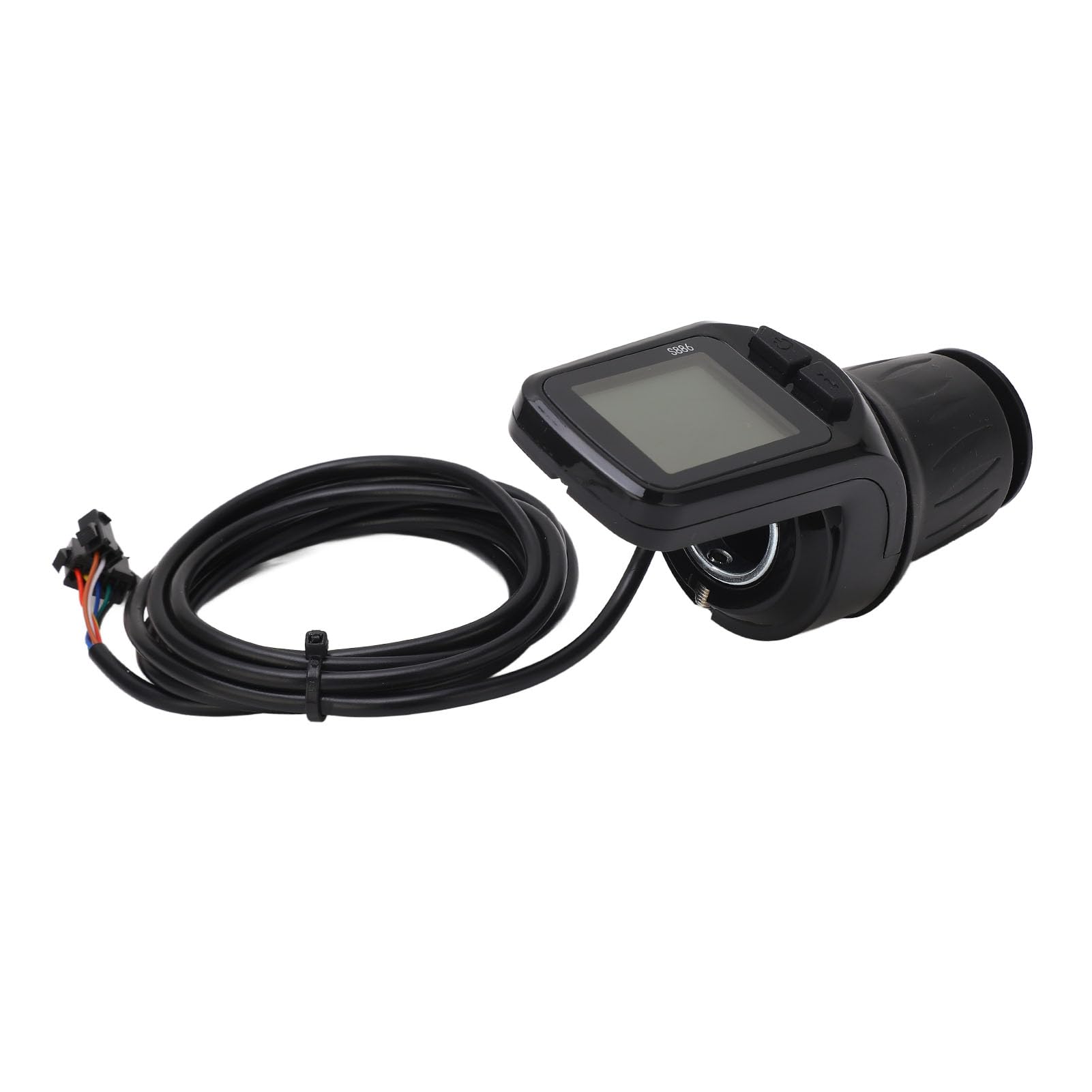 Poignée d'accélérateur de vélo électrique LCD avec affichage clair pour différents niveaux de tension et conception étanche