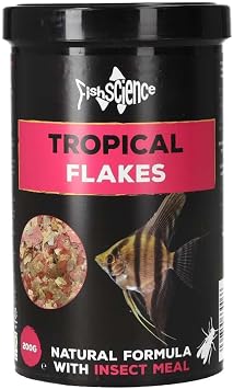 FishScience Tropical Flakes 200g - 1000ml High Protein 47% Complete Diet