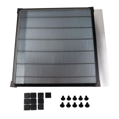 KITISUNI ハニカムパネル レーザー彫刻用 蜂の巣パネル 650×650×22mm 作業領域600×600mm アルミ製トレイ付きハニカムボード 切断補助台 DIY レーザー加工機対応