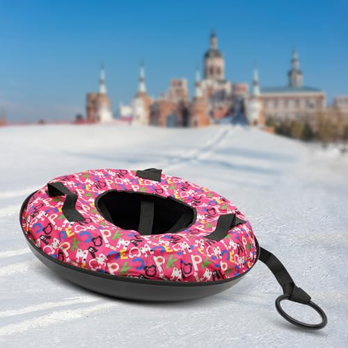 YIYIBYUS Inflatable Sledding Tube,Oxford Cloth Inflatable Sledding Tube, Snow Sleds for Adult, Inflatable Sled