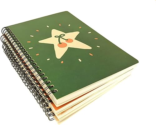 Miniatura 6 de ALIMITOPIA - Cuaderno de notas anillado cuaderno de bocetos diario planificador tamaño A5 y 80 hojas 4 unidades flores florales